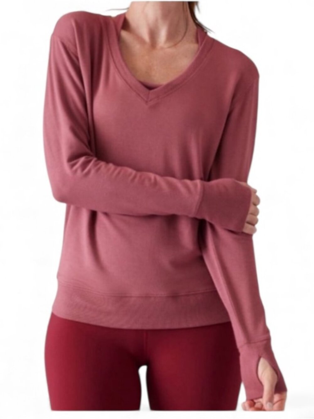 Athleta Sunrise V-Neck Sweatshirt